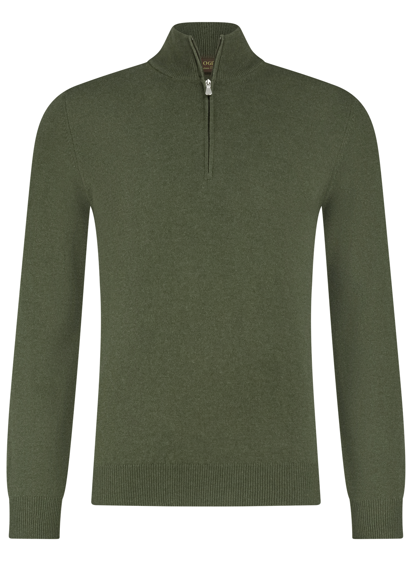 Half-zip trui van wol | Groen