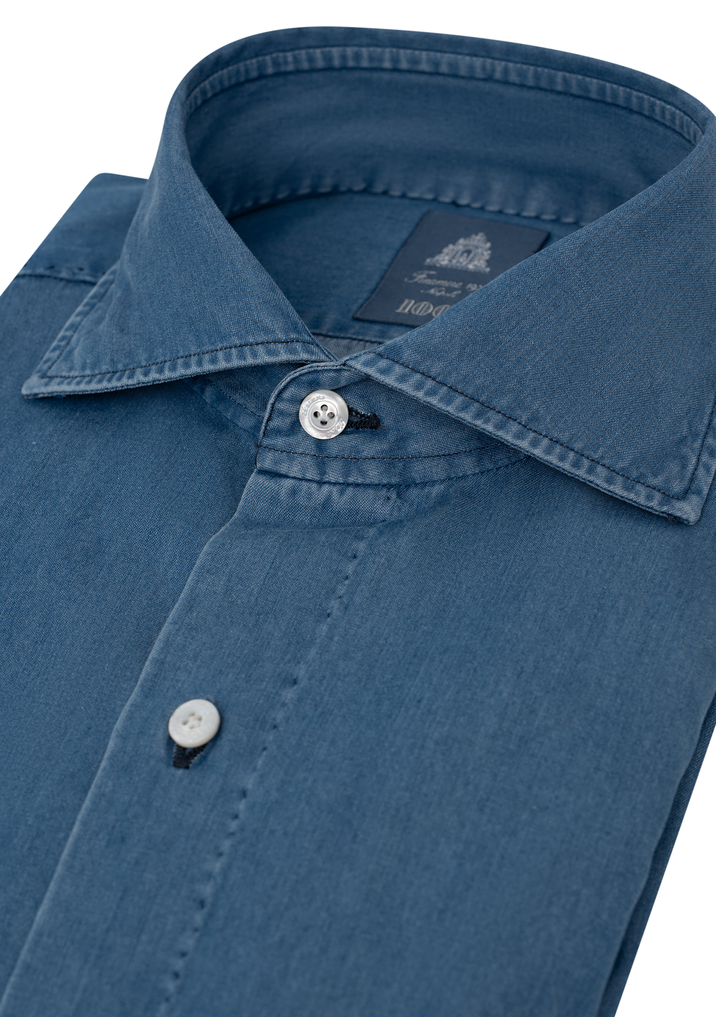Denim shirt van katoen | FULL_WIDTH | LGHT BLUE DENIM