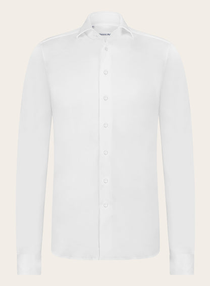 Shirt van jersey katoen | Wit