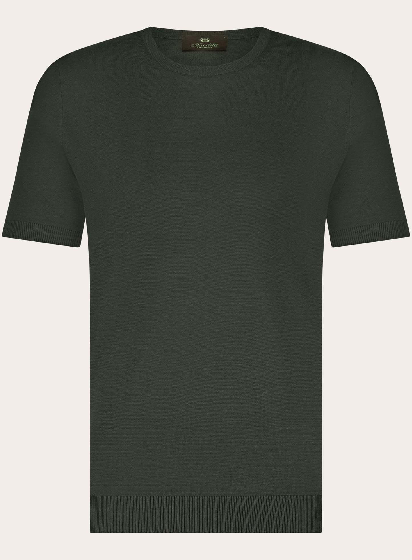 T-shirt van zijde | Groen