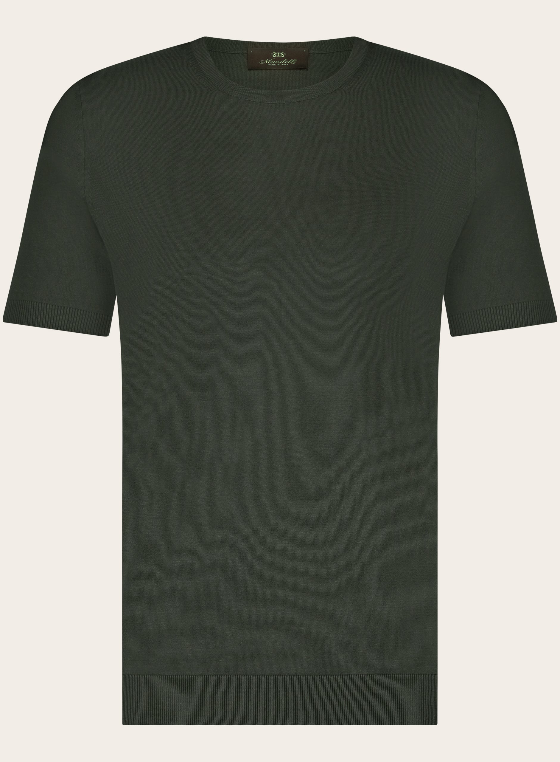 T-shirt van zijde | Groen