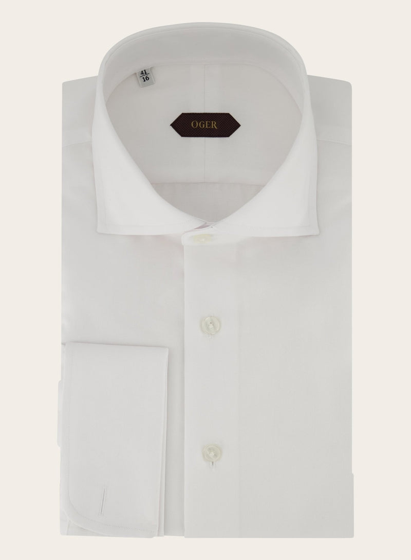 Double cuff shirt made of cotton