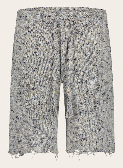 Geweven melange short | Blauw