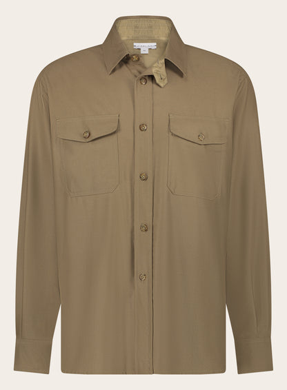 Overshirt van wol | Camel