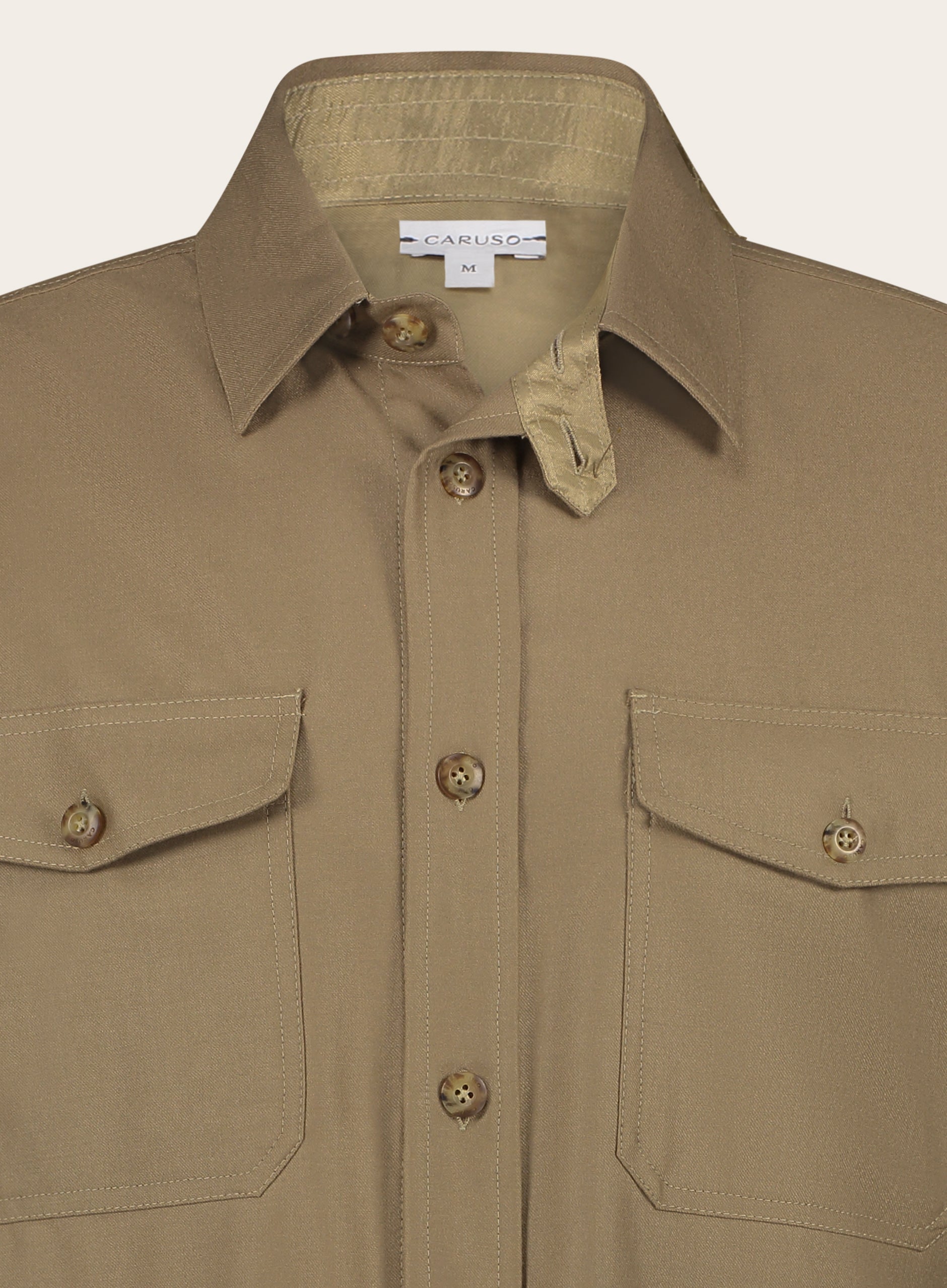 Overshirt van wol | Camel