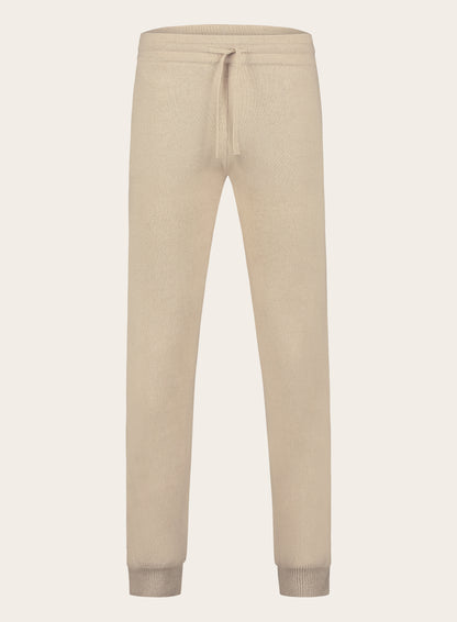 Slim-fit cashmere joggingbroek | Beige