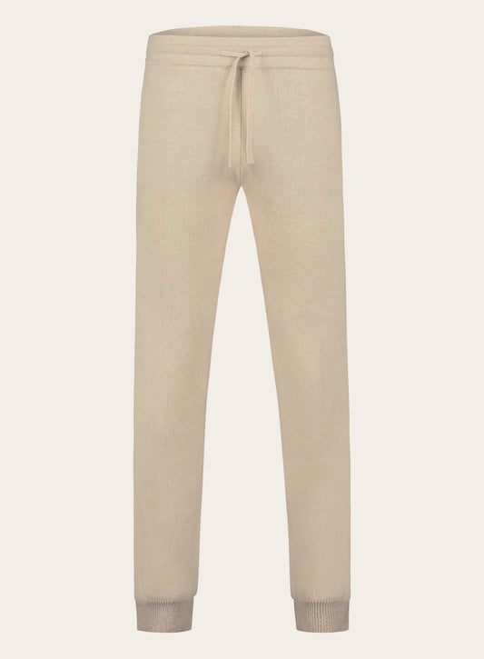 Slim-fit cashmere joggingbroek | Beige