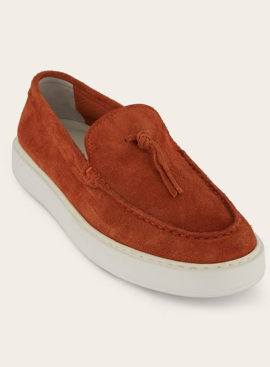 Clean Icon loafers van suède | Oranje 