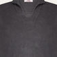 Buttonless polo van badstof | WARM GREY