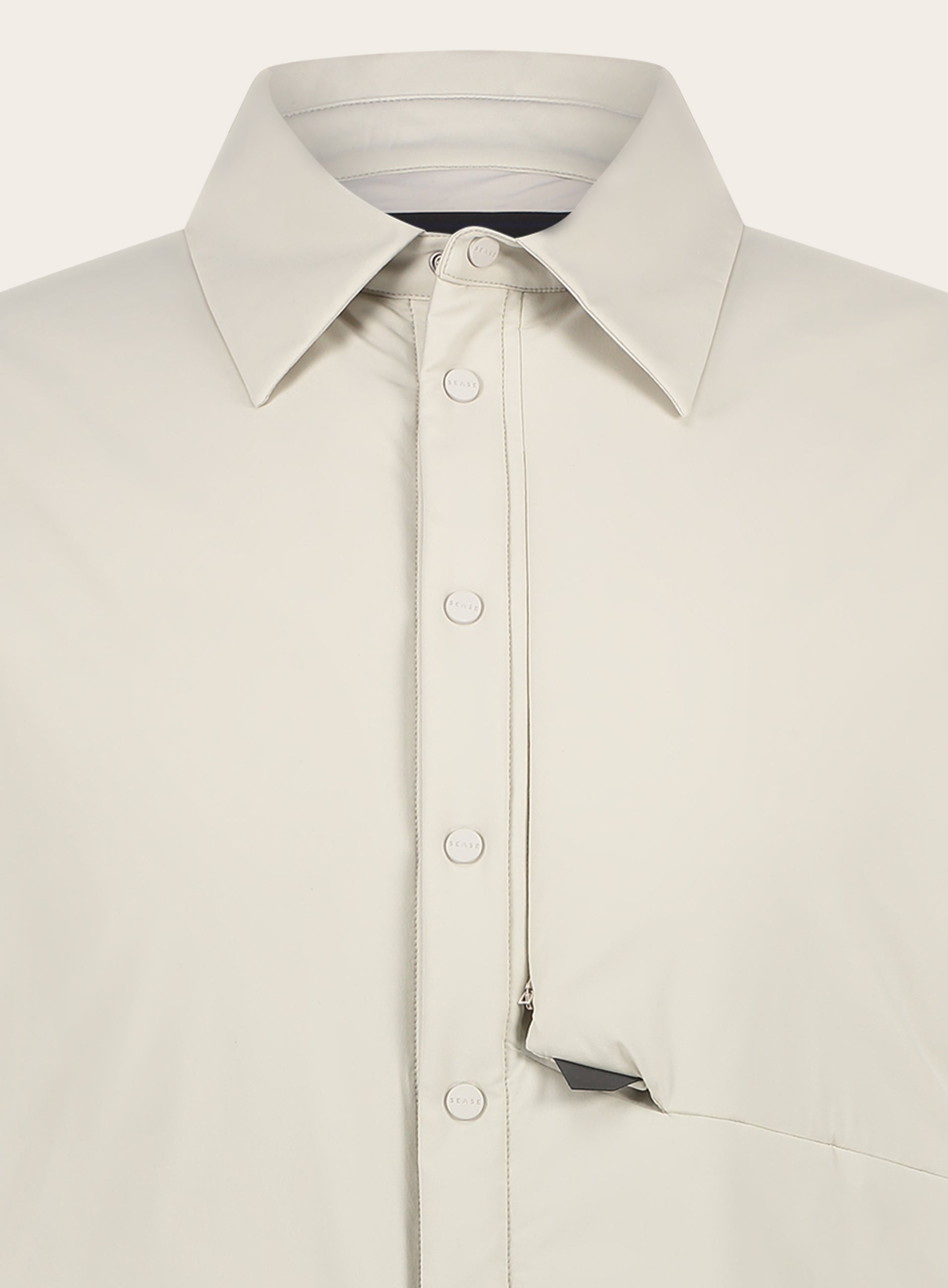 Overshirt met puntkraag | KIEZEL