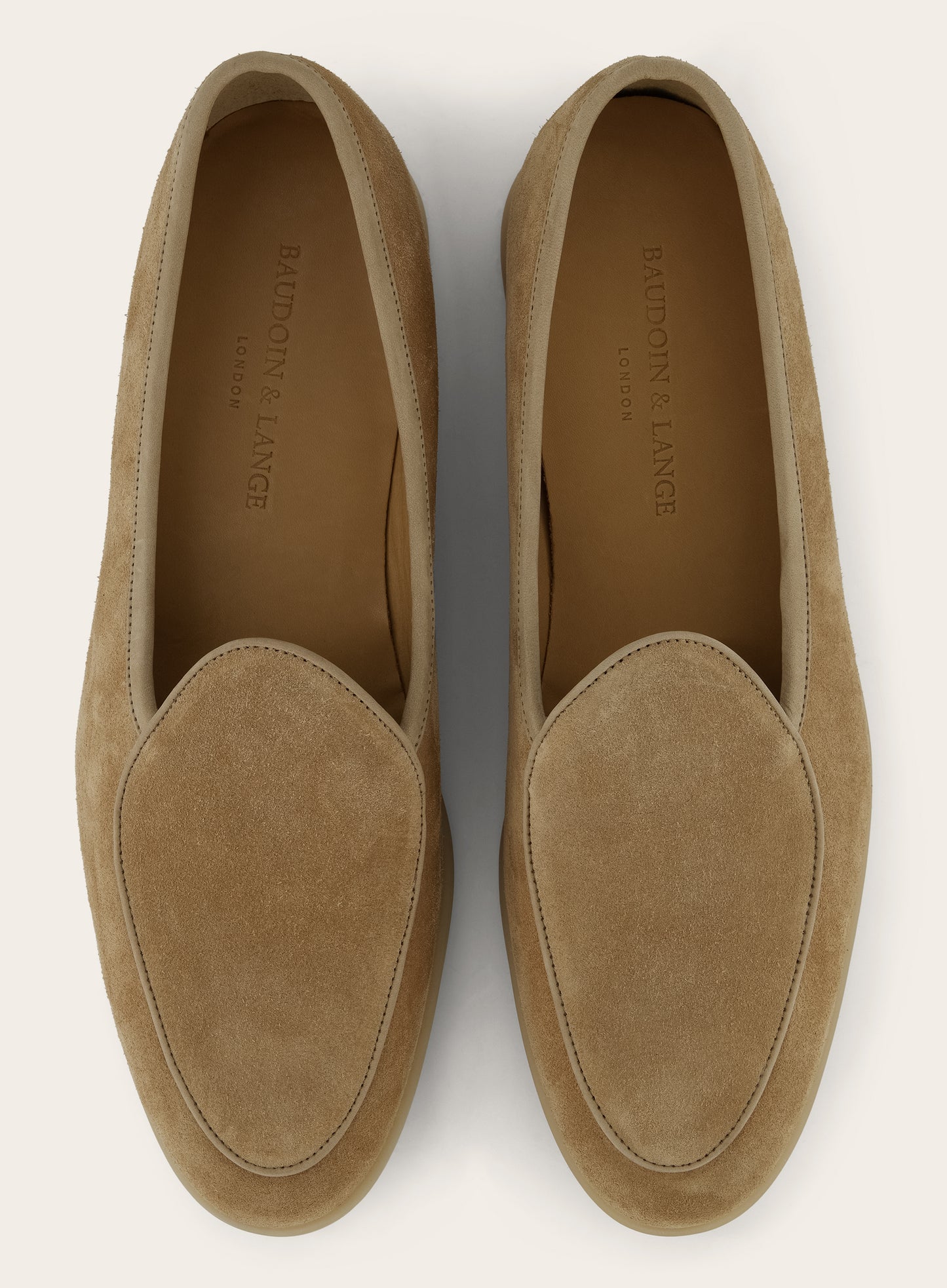 Stride loafers van suède | Beige 