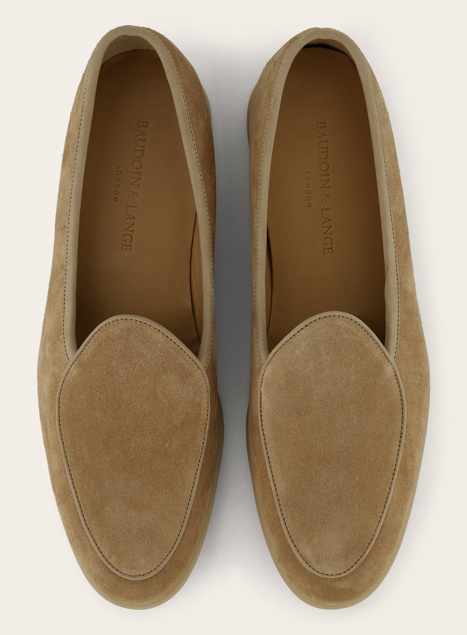 Stride loafers van suède | Beige 