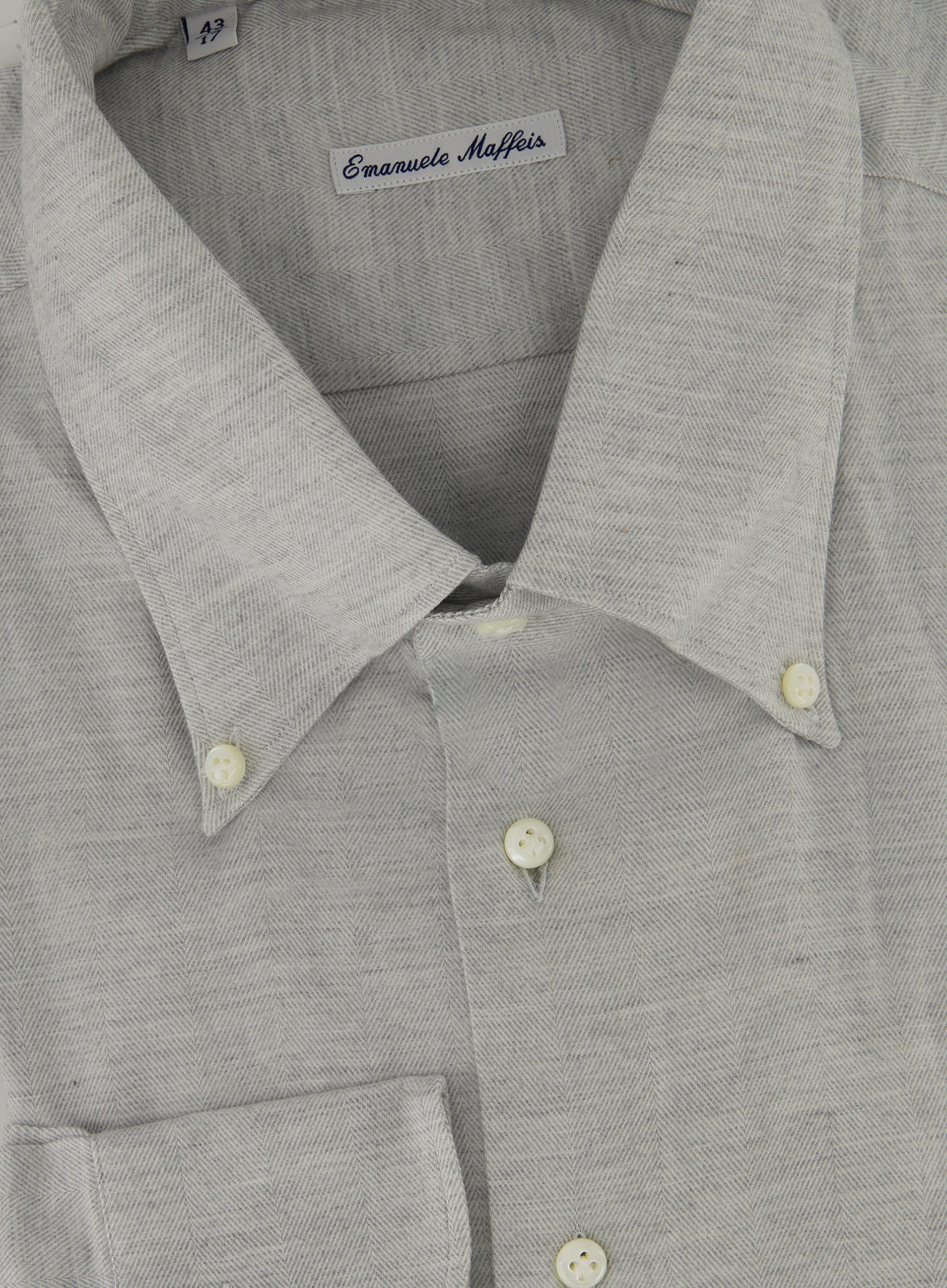 Button down shirt van katoen | L.Grijs