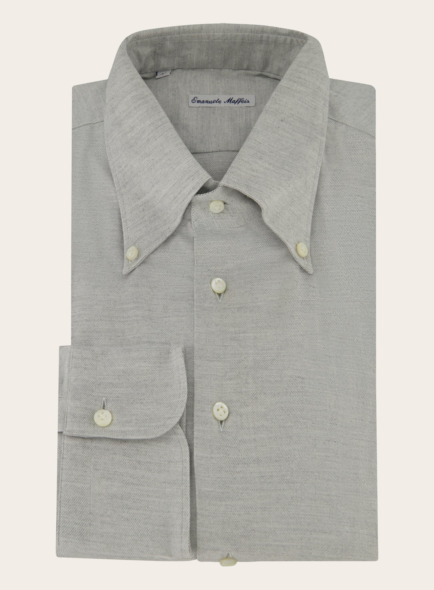 Button down shirt van katoen | L.Grijs