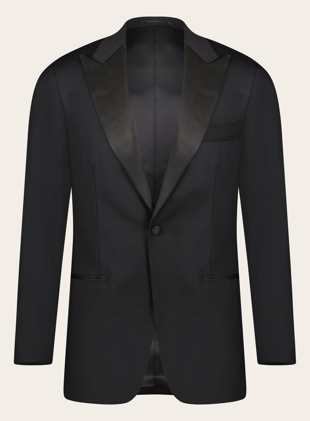 Slim-fit Tuxedo van wol | Zwart