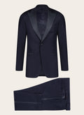 Slim-fit Tuxedo van wol | Marine