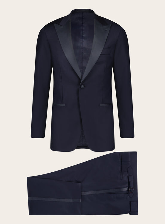 Slim-fit Tuxedo van wol | Marine