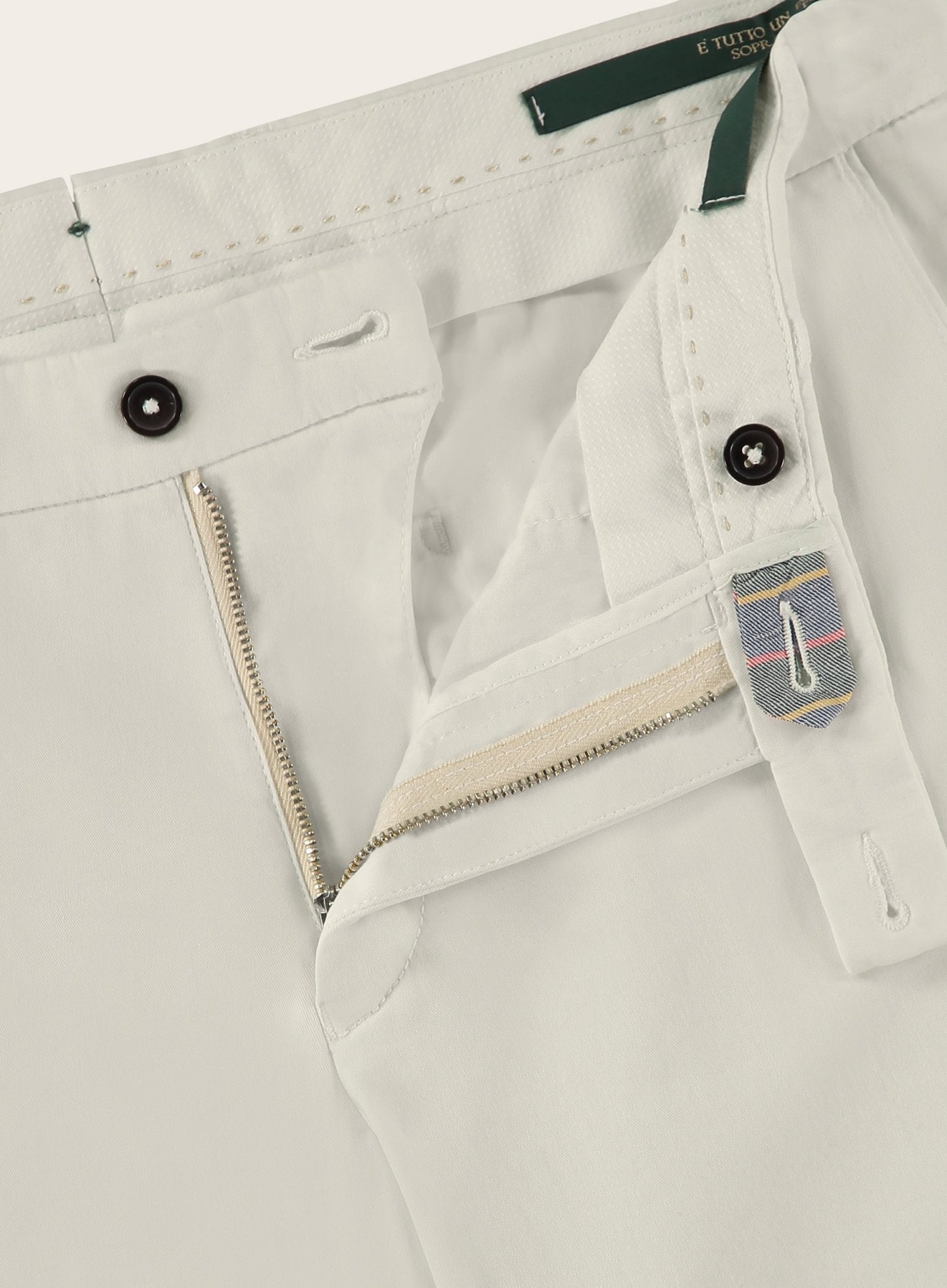 Regular-fit katoenen pantalon | Wit