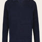 Poloshirt met lange mouwen van badstof | BLUE NAVY