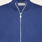 Slim-fit cashmere ritsvest | Blauw