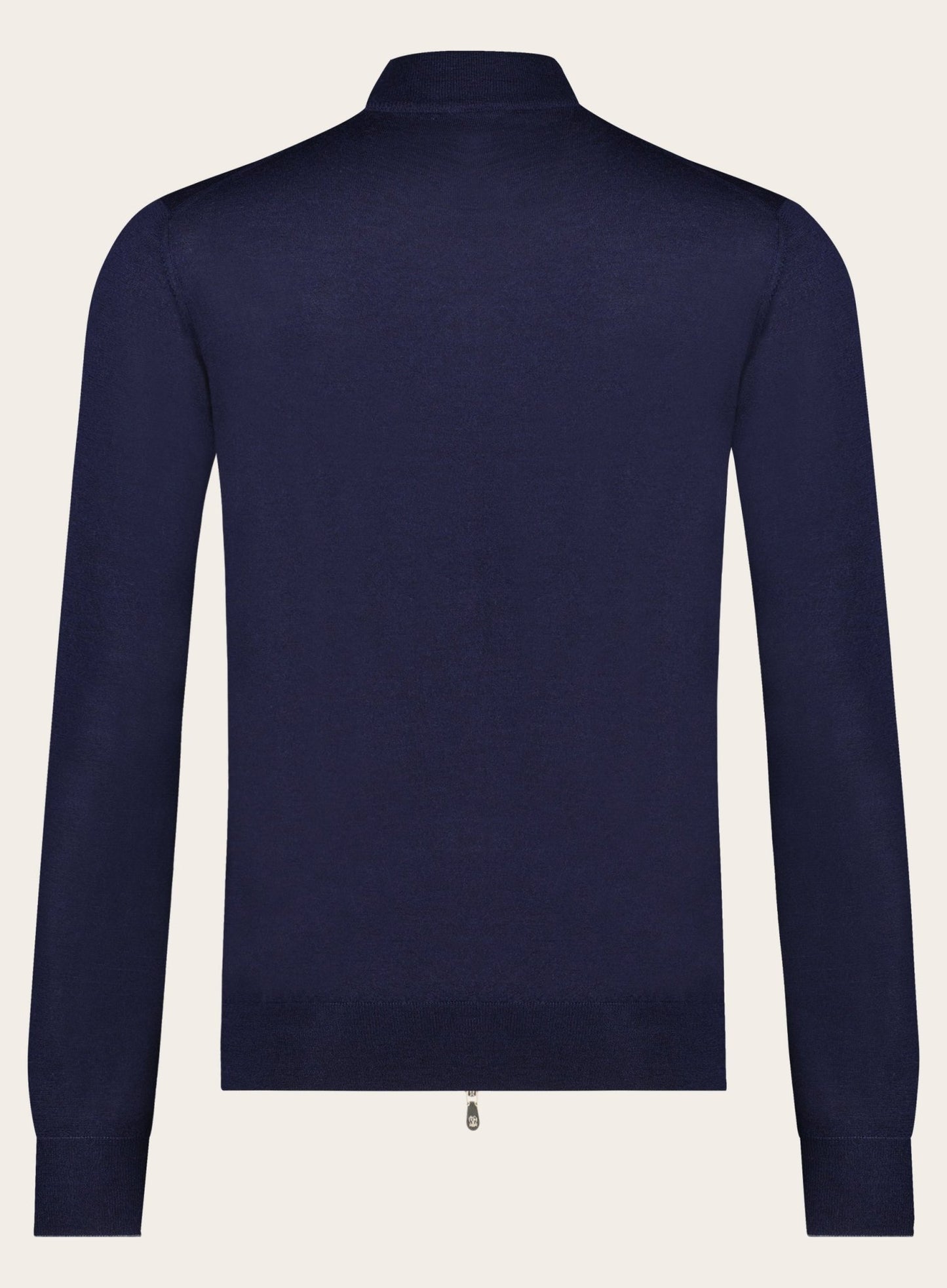 Cashmere-zijden ritsvest | BLUE NAVY