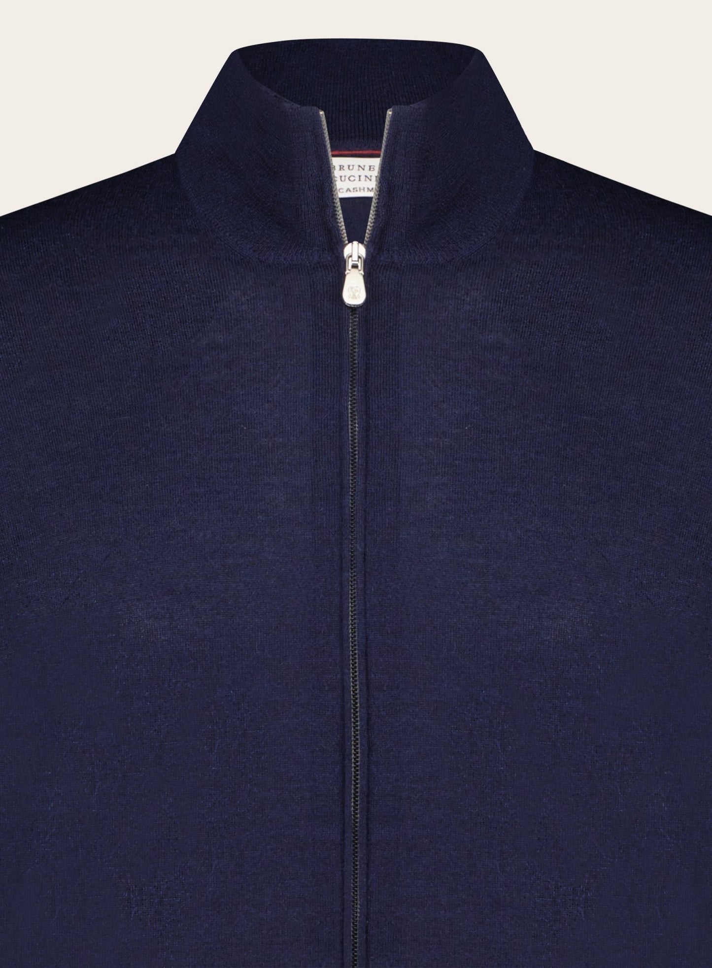 Cashmere-zijden ritsvest | BLUE NAVY