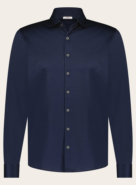 Slim-fit jersey polo shirt | BLUE NAVY