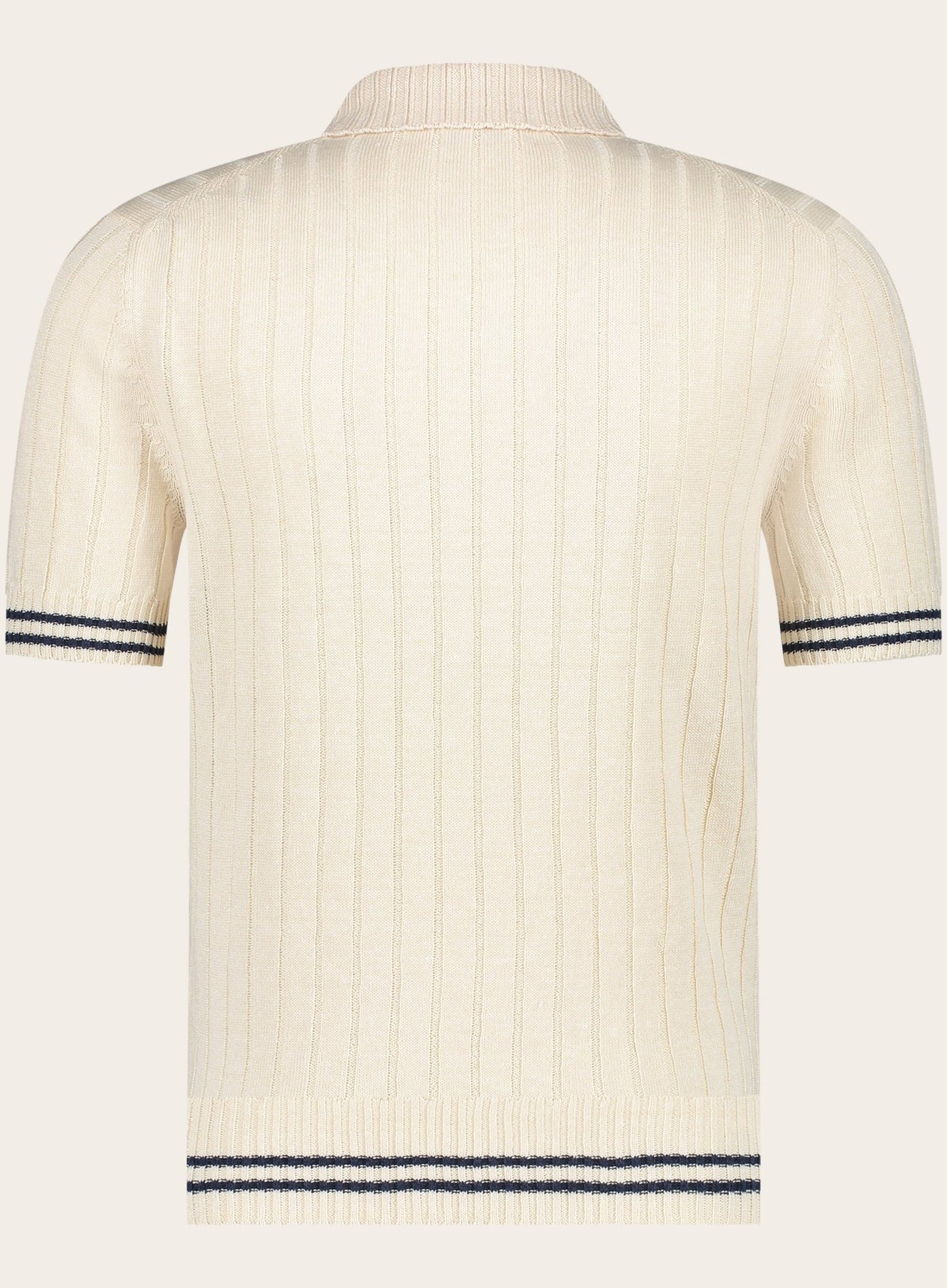 Slim-fit linnen-katoen polo | Beige