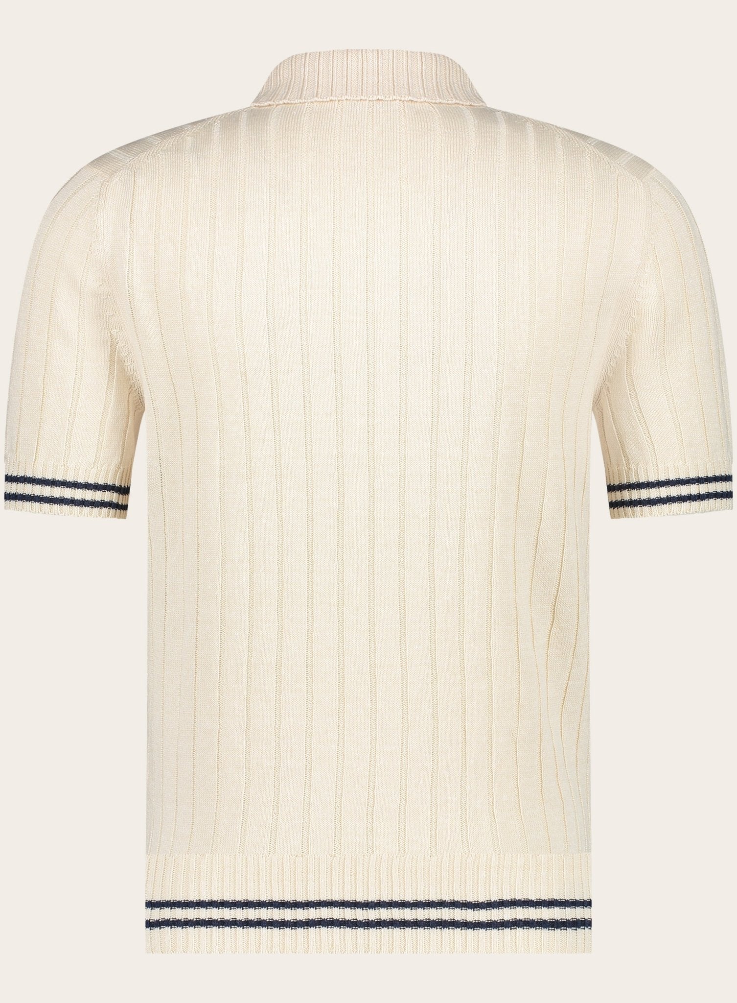 Slim-fit linnen-katoen polo | Beige