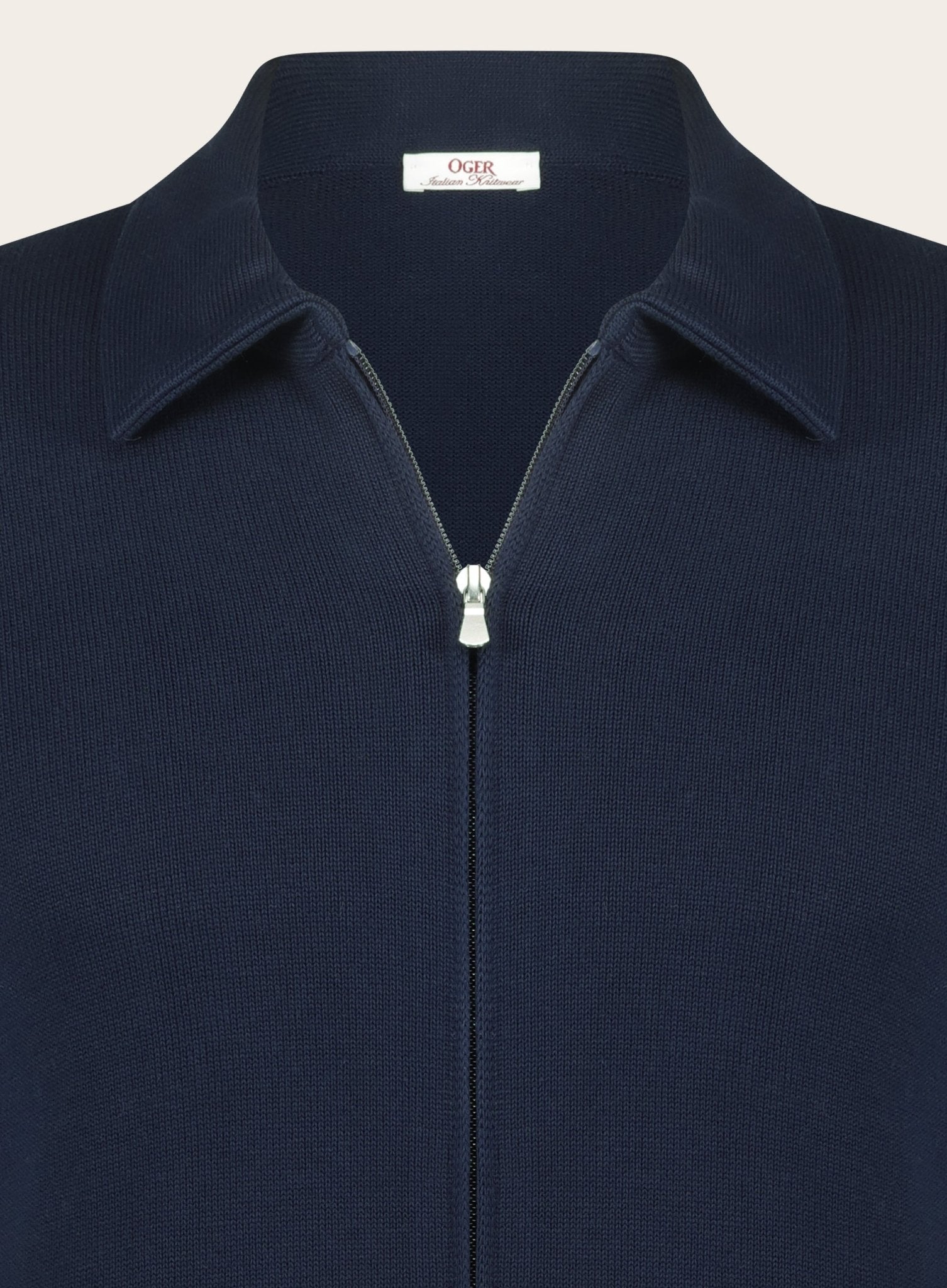 Slim-fit ritsvest | BLUE NAVY