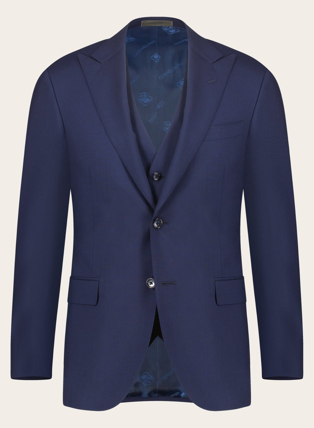 Driedelig wollen pak | BLUE NAVY