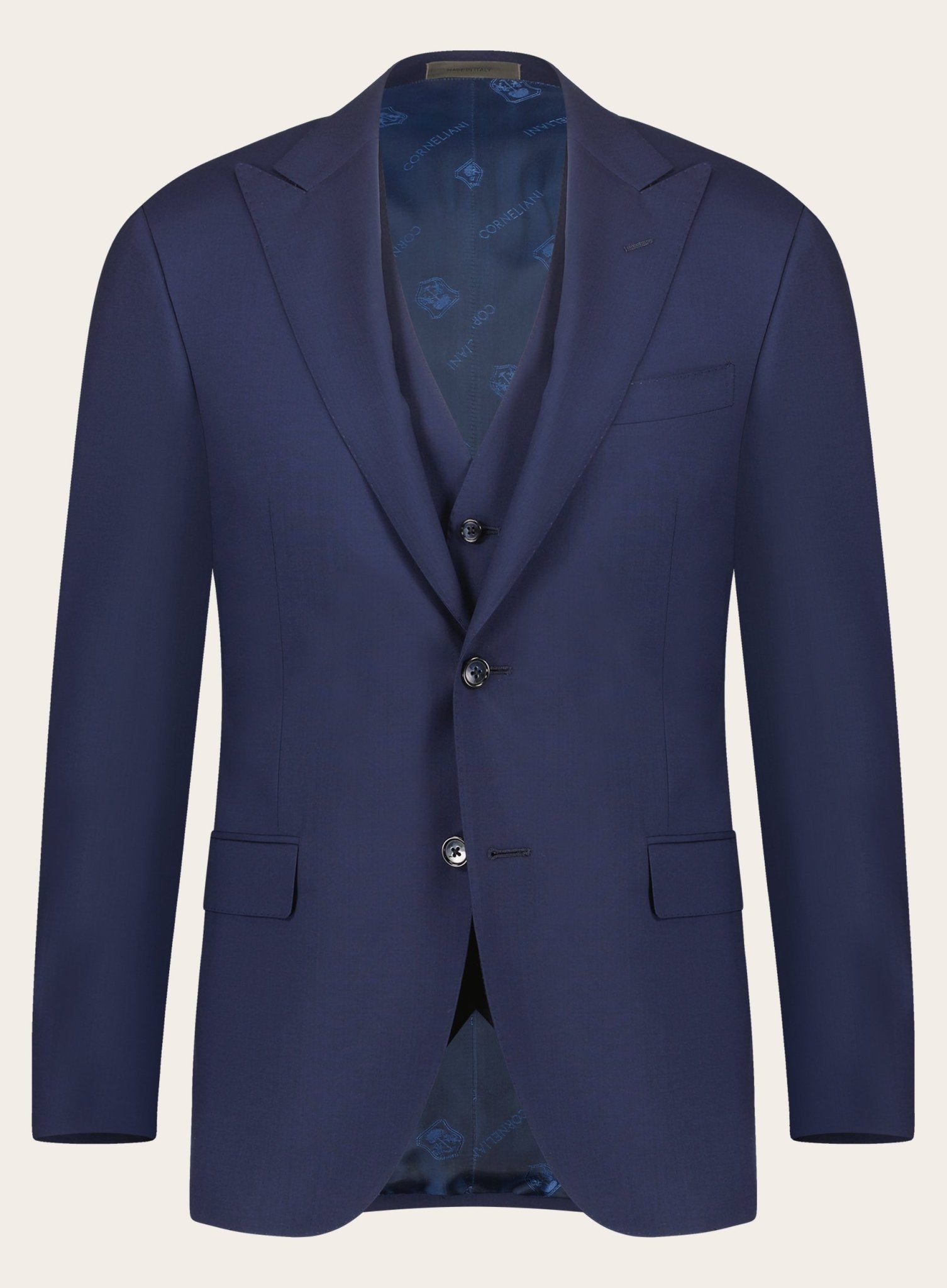 Driedelig wollen pak | BLUE NAVY