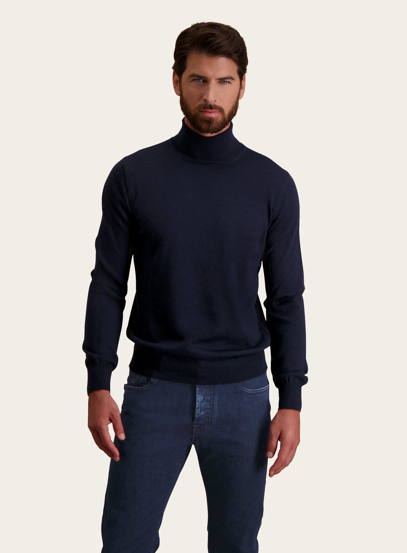 Slim-fit coltrui van wol