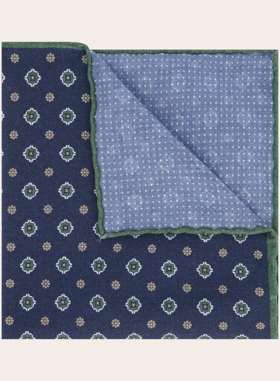 Pochet van wol en katoen | BLUE NAVY