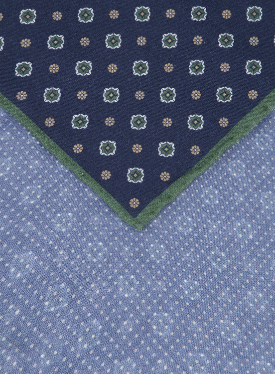 Pochet van wol en katoen | BLUE NAVY