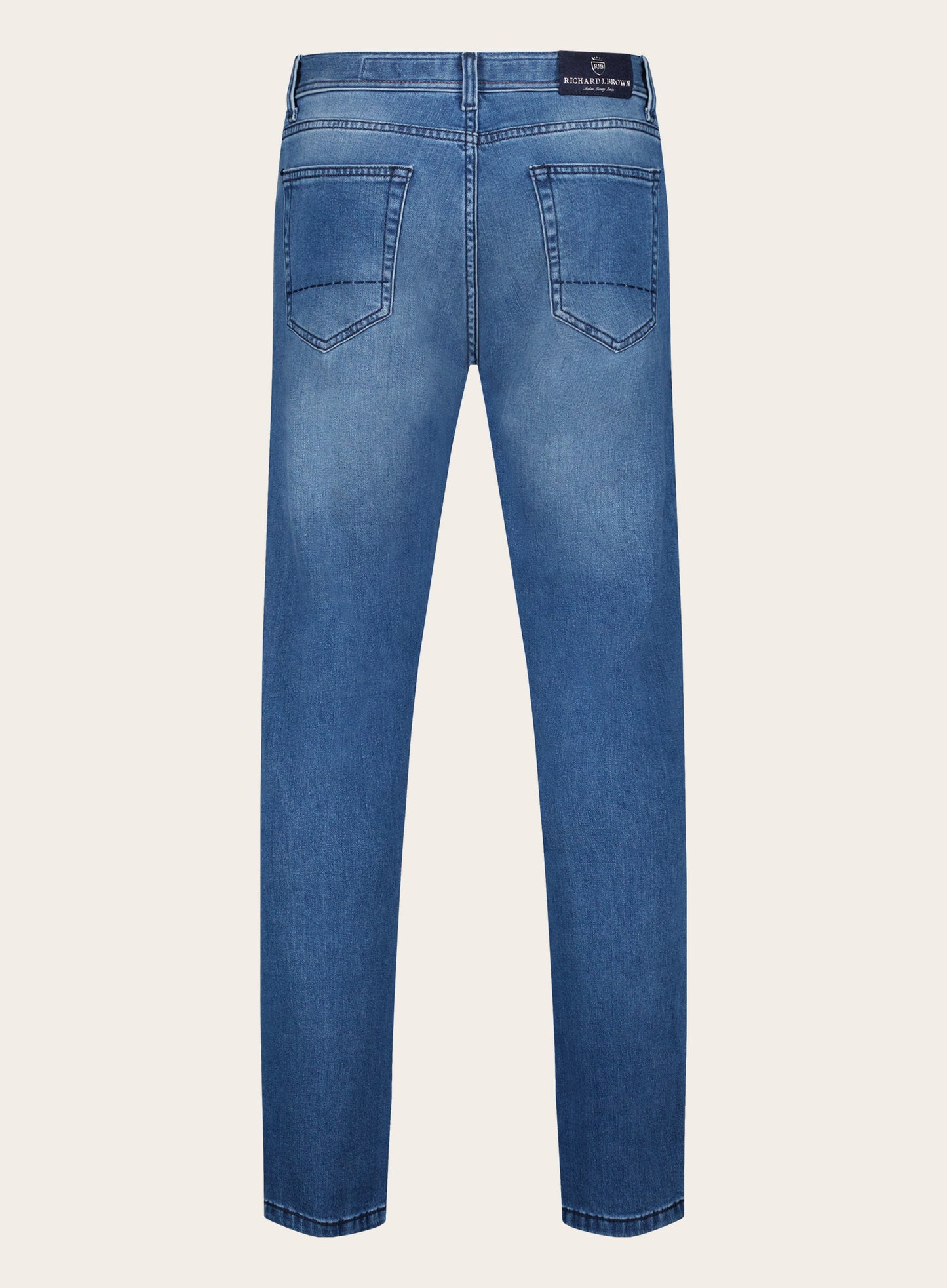 Slim-fit Tokyo jeans van katoen en cashmere | Blauw