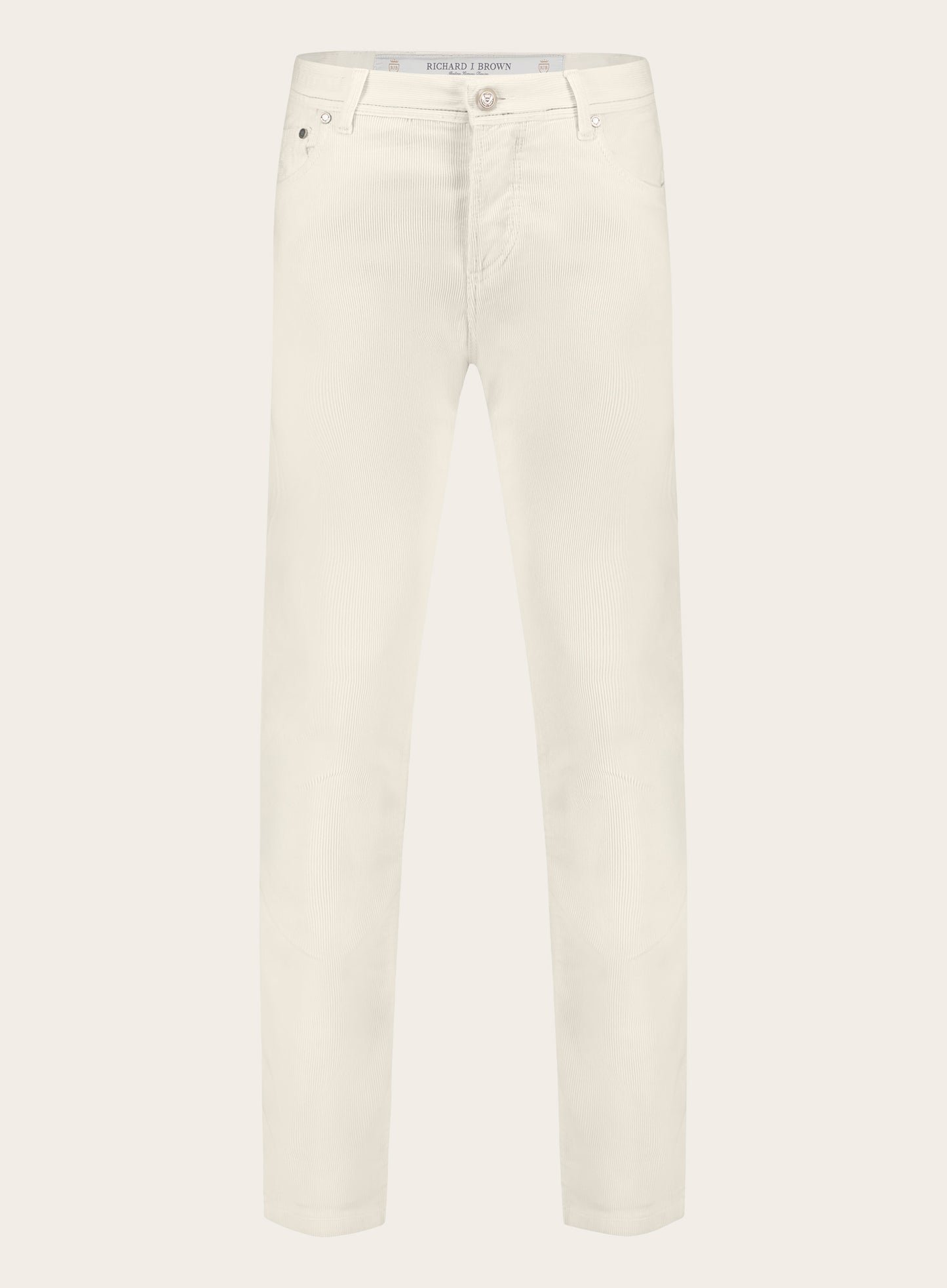 Slim-fit corduroy 5-pocket van katoen en cashmere | Wit