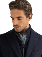 Slim-fit mantel van wol met uitneembaar binnenwerk | FULL_WIDTH | BLUE NAVY