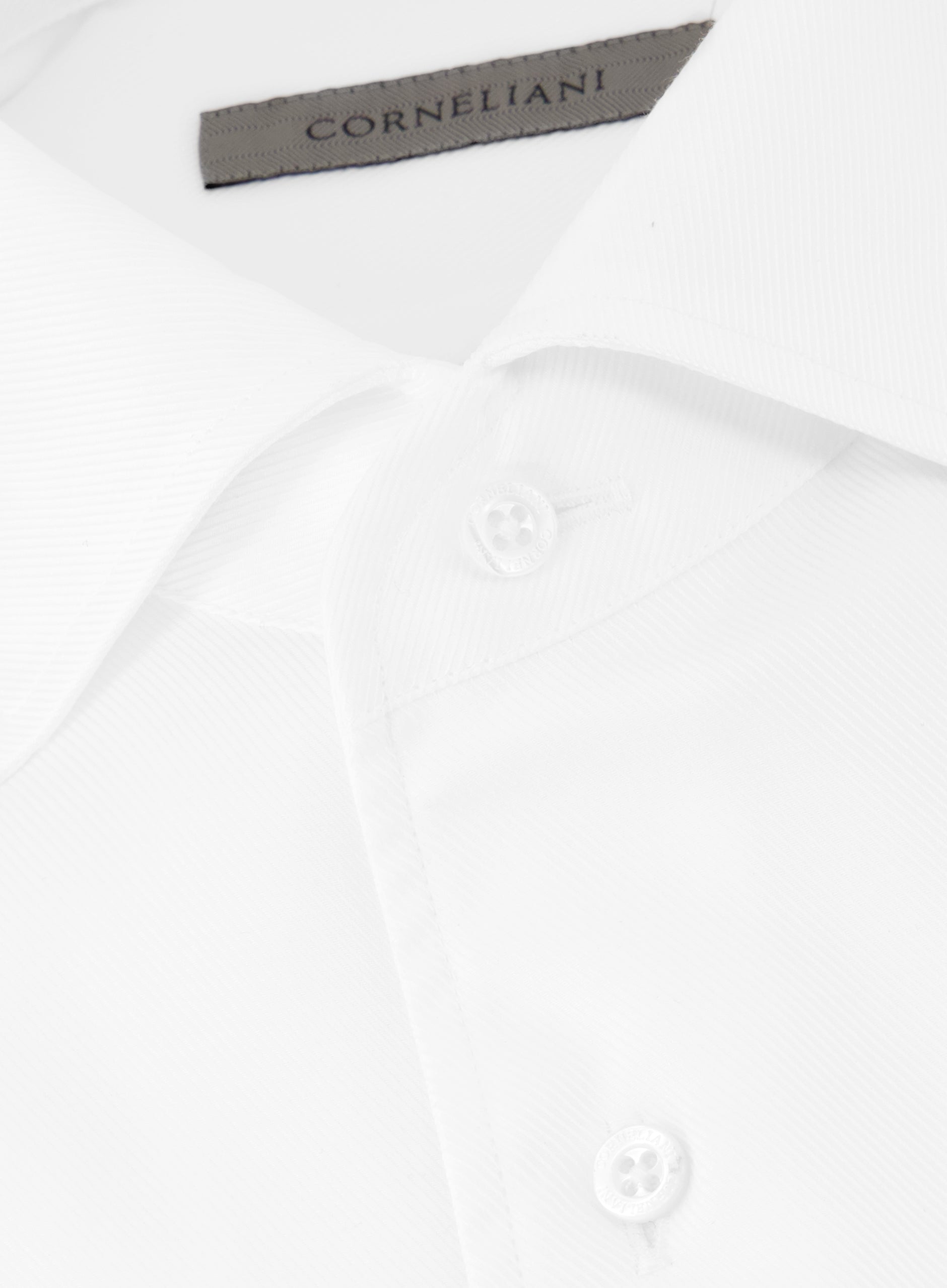 Slim-fit shirt van twill katoen | Wit