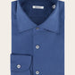 Regular-fit Gabriel shirt van pique katoen | D.OranjeRegular-fit Gabriel shirt van pique katoen | BLAUW-GRIJS