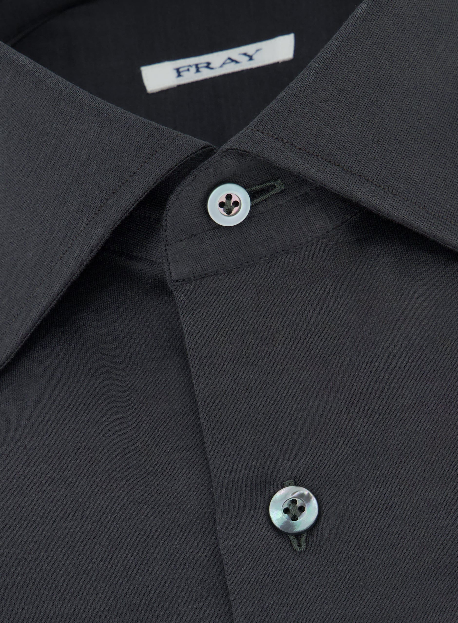 Regular-fit Gabriel shirt van pique katoen | WARM GREY