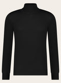 Slim-fit coltrui van wol | Zwart