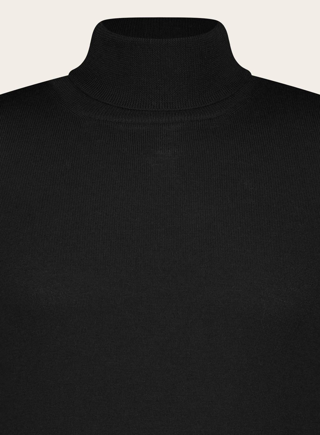 Slim-fit coltrui van wol | FULL_WIDTH | Zwart
