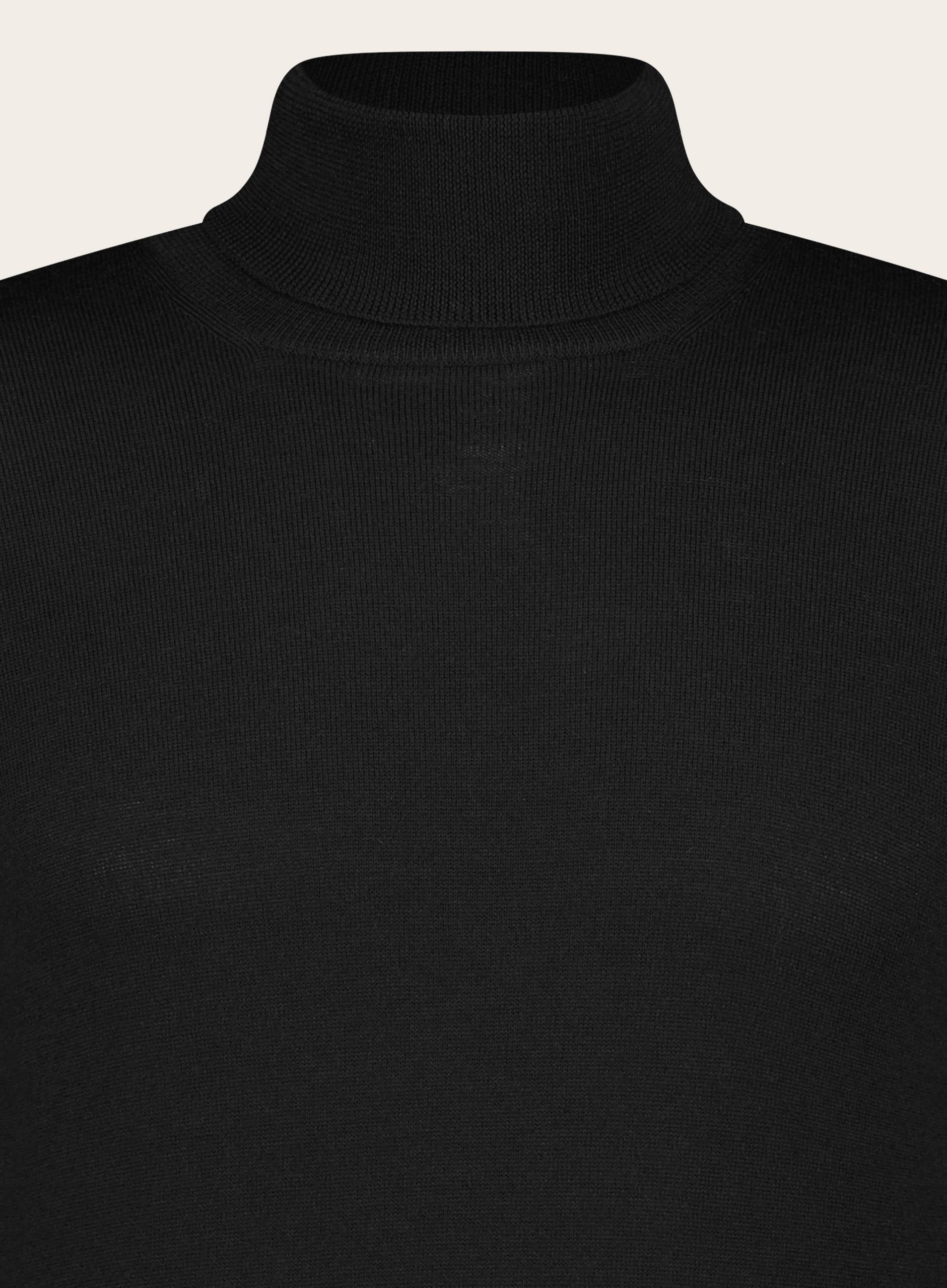 Slim-fit coltrui van wol | FULL_WIDTH | Zwart