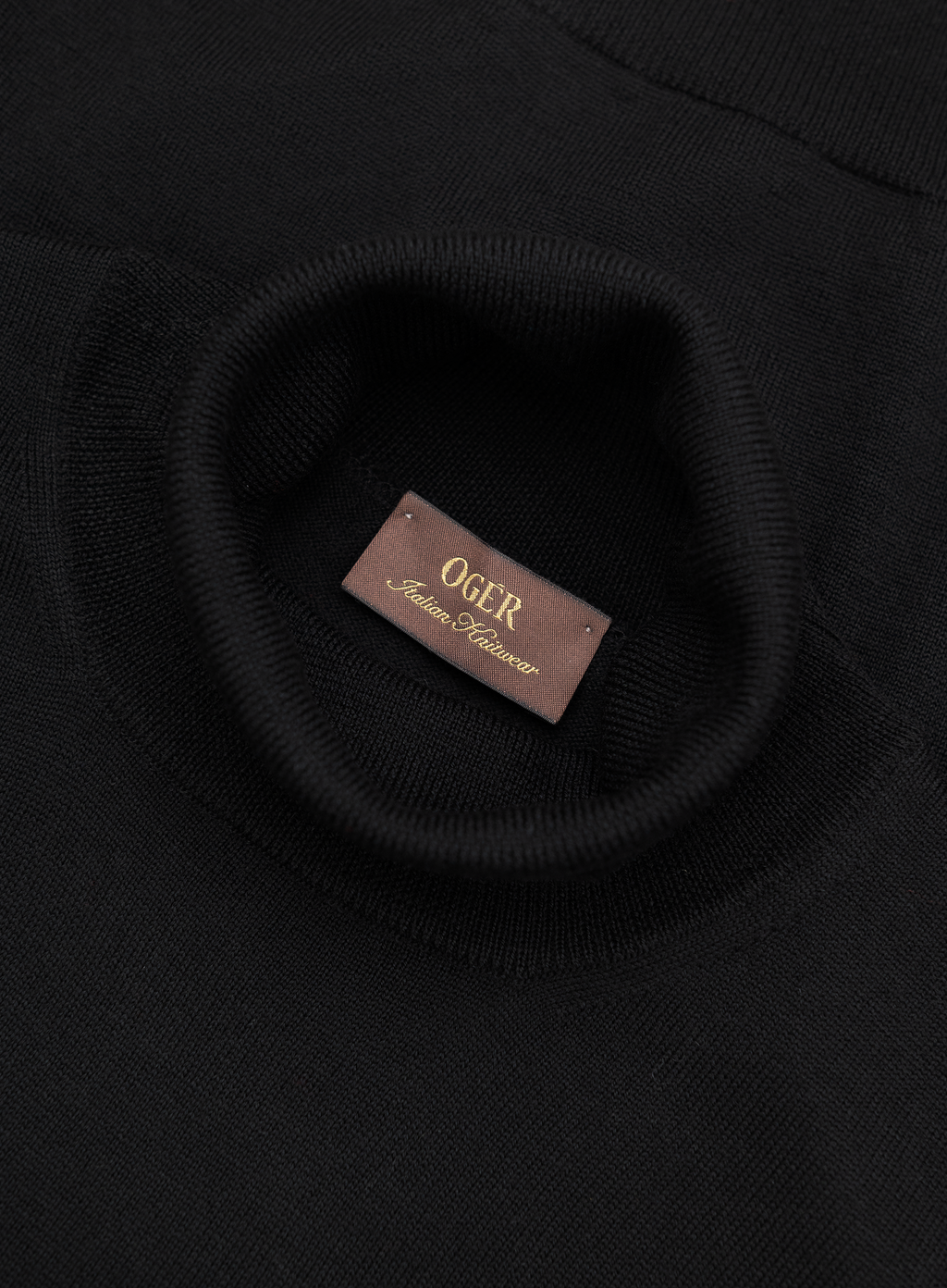 Slim-fit coltrui van wol | FULL_WIDTH | Zwart