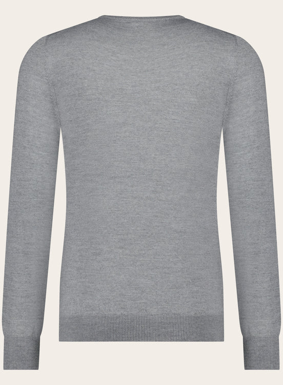 Slim-fit trui van wol | L.Grijs