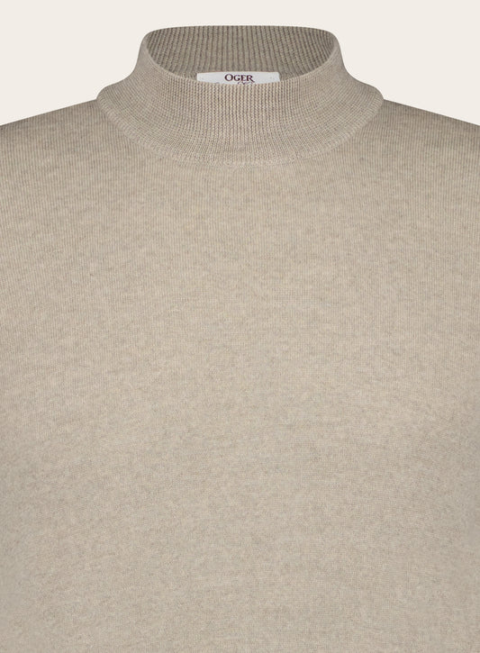 Slim-fit mockneck van wol