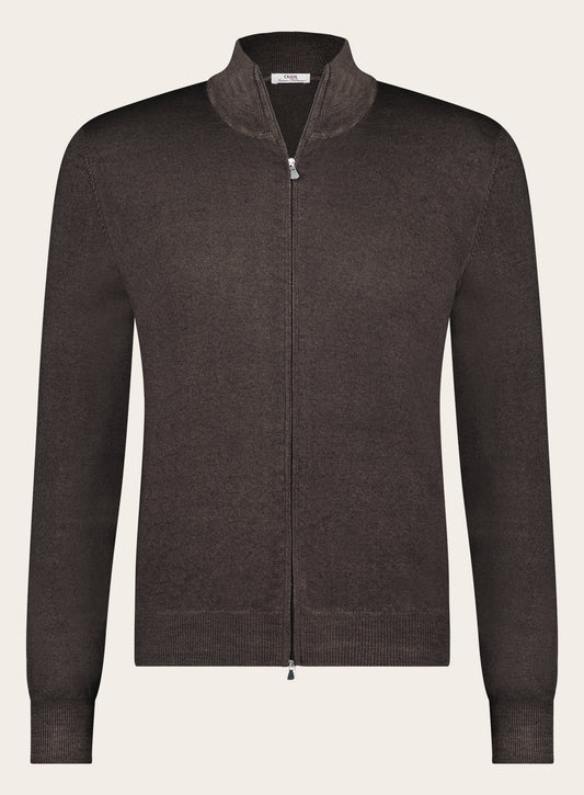 Slim-fit ritsvest van wol | D.Bruin