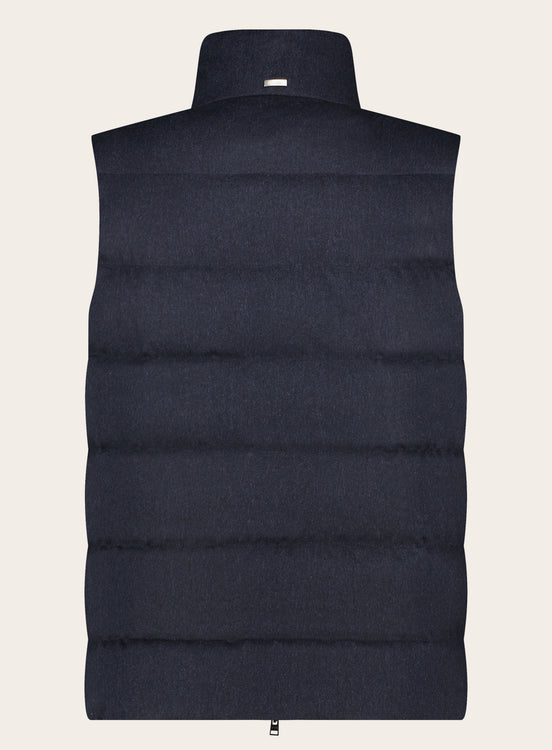 Regular-fit gevoerde bodywarmer van wol | BLUE NAVY