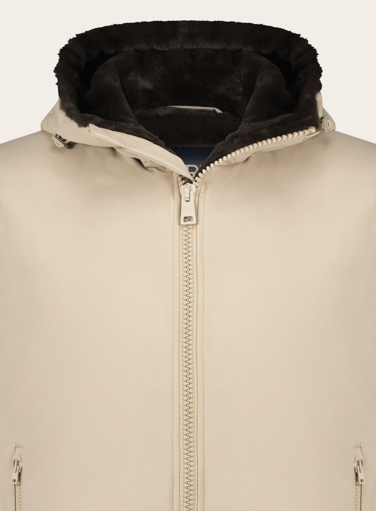 Regular-fit gewatteerde parka jas | Beige